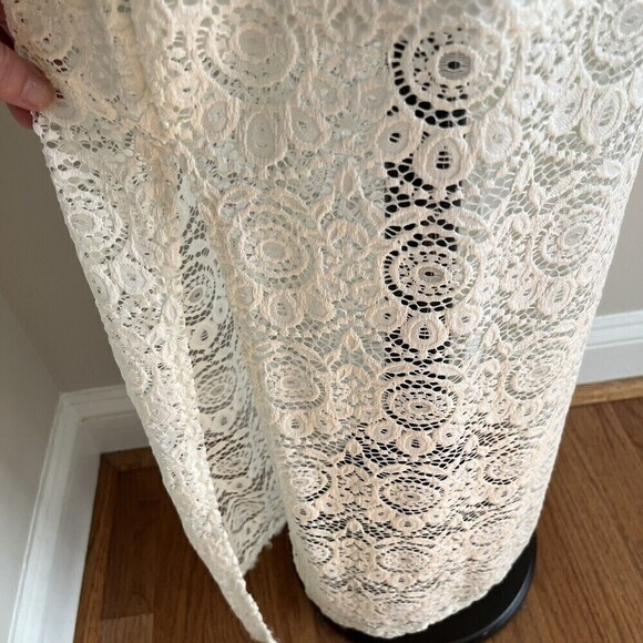 Neiman Marcus Sheer Lace Slip Maxi Dress size 4 Slip Whimsigoth Fairy sheer Boho - Picture 6 of 13